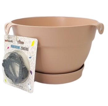 Горщик для квітів Manolya Macrame 5 л кремовий