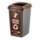 Бак для сортировки мусора 50 л Planet "Органика" антрацитовый-коричневый