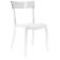 Стул Papatya Hera-S белое сиденье, верх прозрачно-чистый