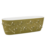 Горщик для квітів балконний 3D 7,3 л темно-зелений Горщик для квітів балконний 3D 7,3 л темно-зелений