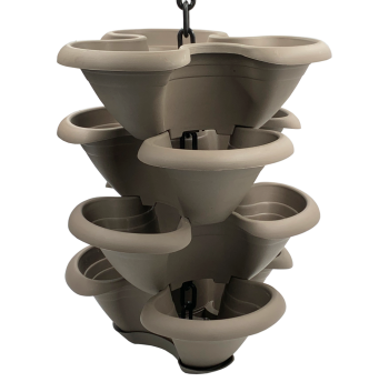 Горшок для цветов ярусный Strawberry Makreme 30 л серо-коричневый