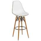 Стілець барний Tilia Eos-V ніжки букові кавовий - біла слонова кістка