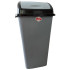 Бак для сміття з поворотною кришкою Planet 70 л сірий-антрацитовий-сірий