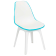 Стілець Tilia Eos біла слонова кістка - бірюзовий
