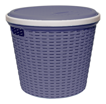 Кошик для білизни під ротанг 13 л фіолетовий