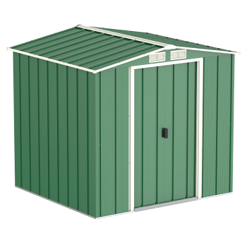 Сарай металевий ECO 202x182x181 см зелений з білим