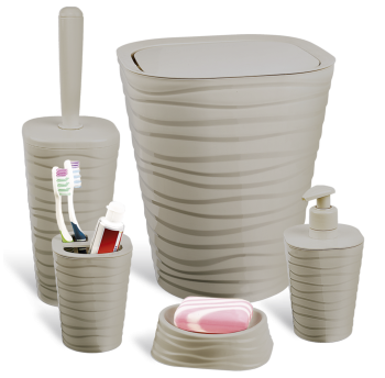 Набір для ванної кімнати Planet Welle 5 предметів латте