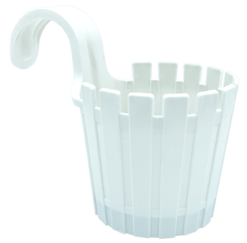 Горщик для квітів балконний підвісний Akasya Single 1,5 л білий