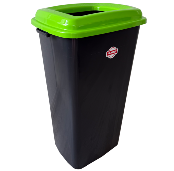 Бак для сортировки мусора 70 л Planet "Стекло" антрацитовый-зеленый