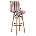 Стілець барний Tilia Laser-V ніжки букові, сидіння з тканиною ARTCLASS 903