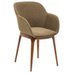 Крісло Tilia Shell-W Pad ніжки букові, сидіння з тканиною PIED DE POULE 03 Крісло Tilia Shell-W Pad ніжки букові, сидіння з тканиною PIED DE POULE 03