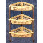 Этажерка угловая пластиковая на 3 уровня