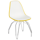 Стілець Tilia Eos-M ніжки металеві хромовані жовтий - біла слонова кістка