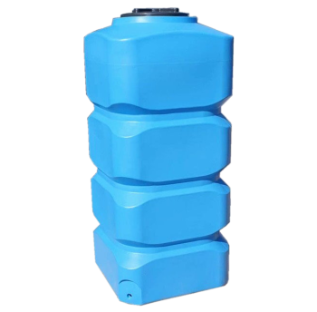 Ємність 750 л вертикальна квадратна ХБП блакитна