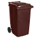Бак для мусора на колесах с ручкой 240 л темно-коричневый
