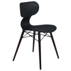 Стілець Papatya Yugo-S Wox чорний, ніжки бук венге лак