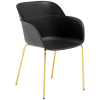 Кресло Tilia Shell-MG ножки металлические золото, сидение черное
