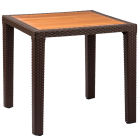 Стол Tilia Antares 80x80 см столешница ироко, ножки пластиковые венге