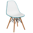 Стул Tilia Eos-V ножки буковые зеленая нефть - белая слоновая кость