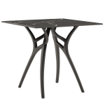 Стол Tilia Ivy-L 77 х 77 см столешница черный мрамор ножки черные