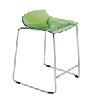 Стул барный Papatya X-Treme Sled прозрачно-зеленый