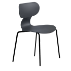 Стул Papatya Yugo-S антрацит, ножки катафорез черный