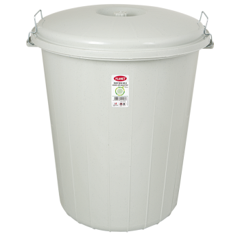 Бак для сміття Planet 70 л з защіпками сірий Уцінка