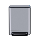 Ведро для мусора с педалью JAH 30 л Soft Close серебряный металлик с внутренним ведром