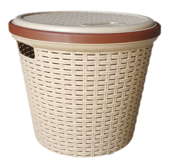 Кошик для білизни під ротанг 13 л бежевий