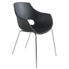 Кресло Papatya Opal матовый антрацит, база хром