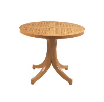 Стіл круглий Papatya Діва Плюс 90 тик під дерево