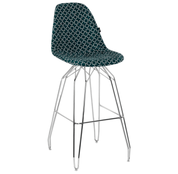 Стул барный Tilia Eos-M сиденье с тканью, ножки металлические хромированные ARTCLASS 808