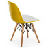 Стілець Tilia Eos-V ніжки букові жовтий - біла слонова кістка