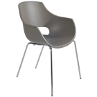 Крісло Papatya Opal-ML PRO сіро-коричневий, ніжки хром