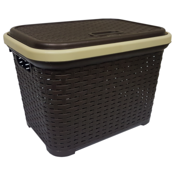 Кошик для білизни під ротанг 20 л коричневий