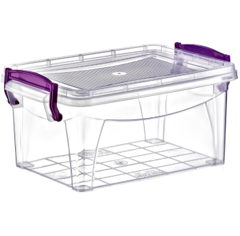 Контейнер на защелках прямоугольный глубокий 1,7 л прозрачный