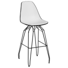 Стілець барний Tilia Eos-M ніжки металеві фарбовані чорний - біла слонова кістка
