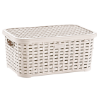 Кошик під ротанг з кришкою 5 л бежевий