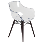 Кресло Papatya Opal-Wox прозрачно-чистое, рама лакированный бук венге