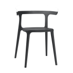 Кресло Papatya Luna черное сиденье, верх белый