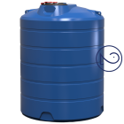 Ємність 3000 л дві горловини вертикальна синя