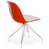 Стілець Tilia Eos-X ніжки металеві хромовані помаранчевий - біла слонова кістка