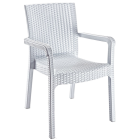 Крісло Irak Plastik Markiz під ротанг білий