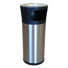 Урна з попільничкою JAH 20 л кругла срібний металік