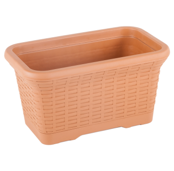 Горшок для цветов балконный Wire 6,5 л терракотовый