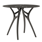 Стол Tilia Ivy-L d77 см столешница черный мрамор ножки черные