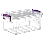 Контейнер на засувках прямокутний глибокий 3 л прозорий