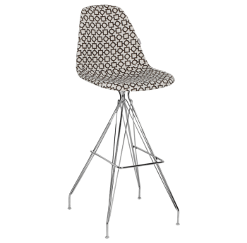 Стул барный Tilia Eos-X сиденье с тканью, ножки металлические хромированные ARTCLASS 802