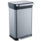 Відро для сміття з педаллю JAH 50 л темно-срібний металік
