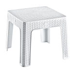 Стіл до шезлонга під ротанг 45x45 білий Irak Plastik Стіл до шезлонга під ротанг 45x45 білий Irak Plastik